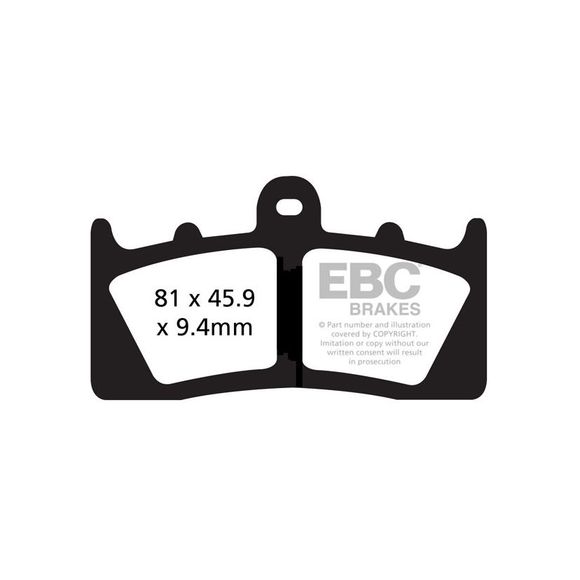 EBC Sinter Sintered Metal front brake padsRef: Fa613Hh / 17211513