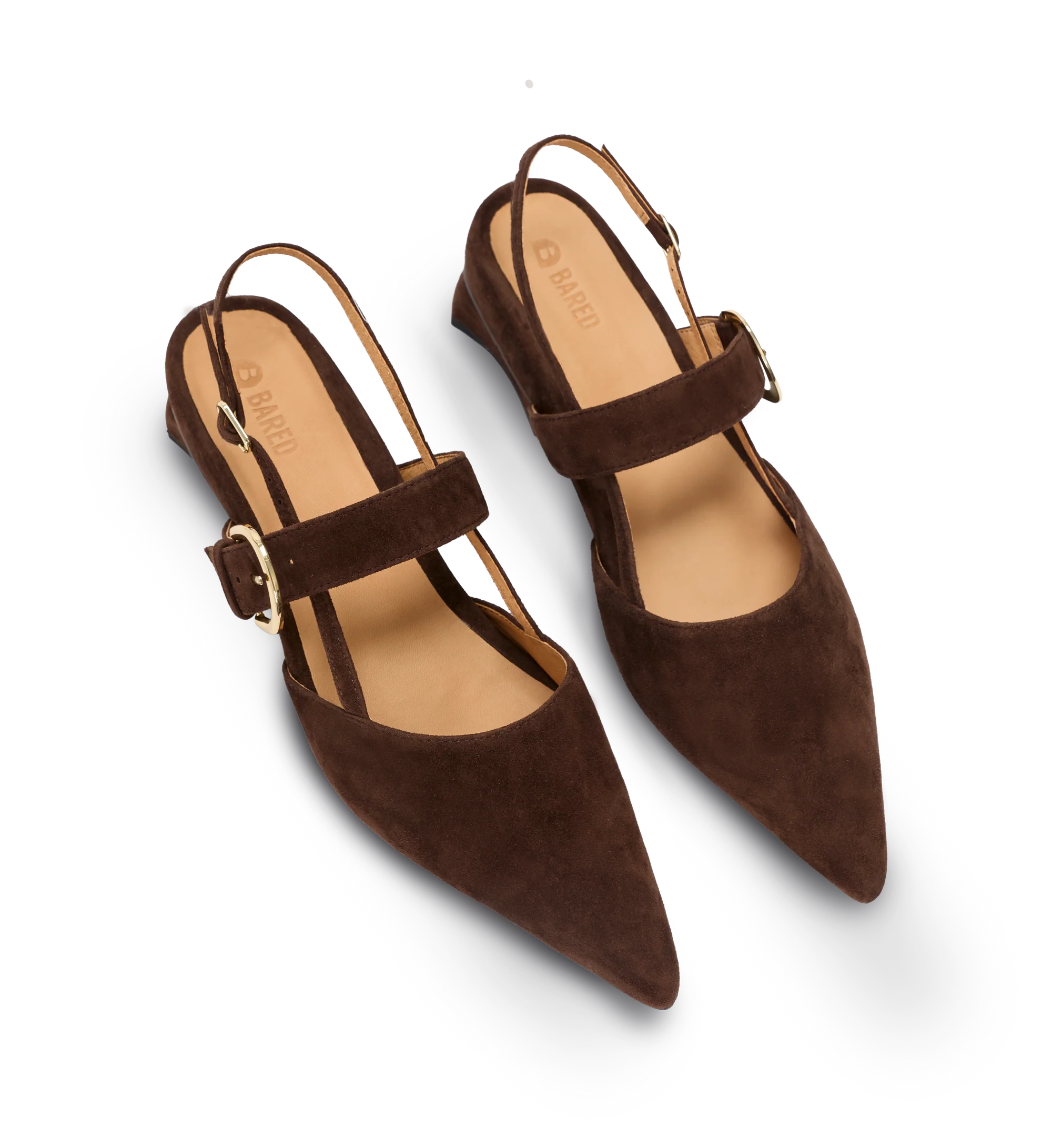 Eider Espresso Brown Suede Flats