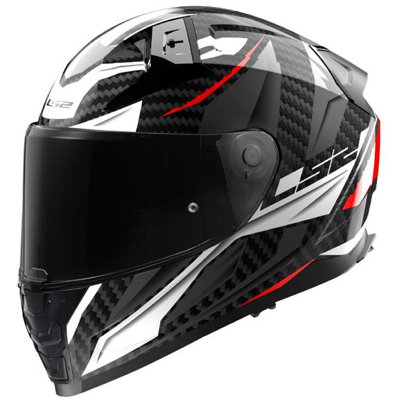 LS2 FF811 Full-Face Helmet - VECTOR II CARBON - SAVAGE - White / RedRef: LS0850