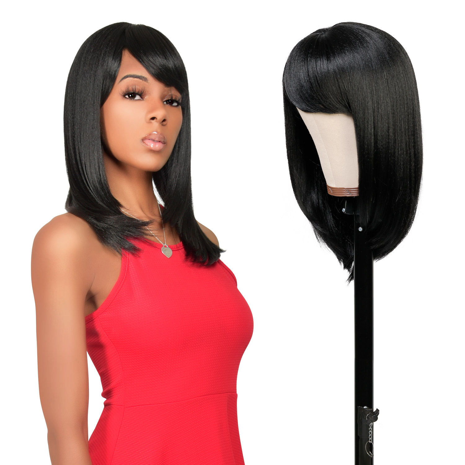 Shoulder Length Straight Bob with Bang Wig SEXY06