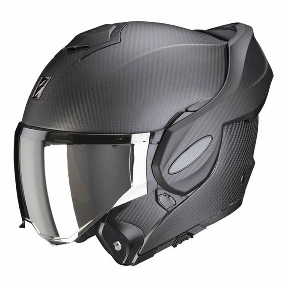 Casque modulable Scorpion Exo EXO-TECH EVO CARBON - SOLID - NoirRef : SC0934