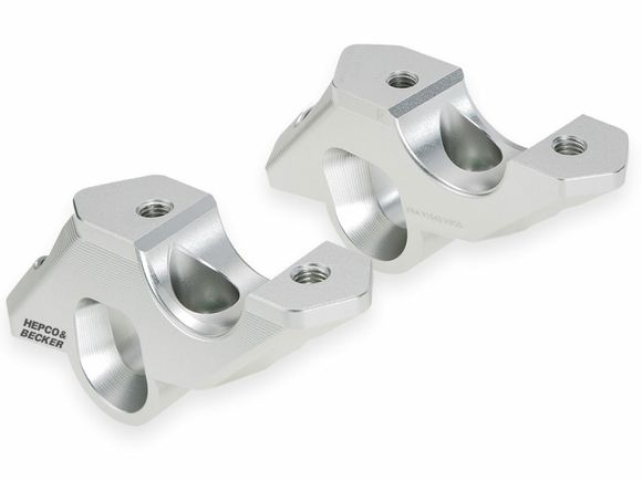 Hepco & Becker handlebar riser with offset 30 mm high and 33 mm back - silverBMW 1300 R 1300 GS - 2023 - 2025Ref: Hbe05011A / 42456532 00 09