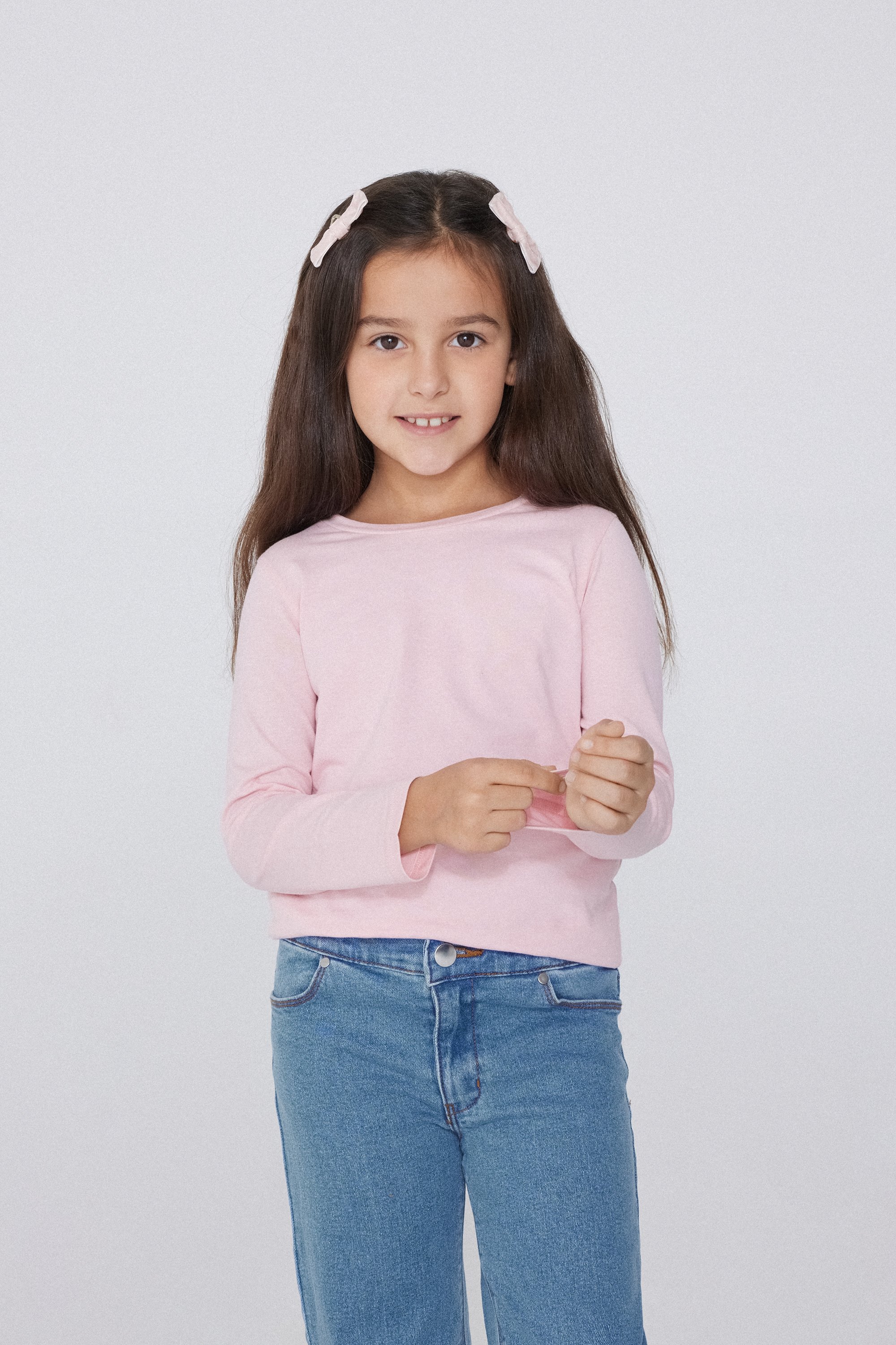 Unisex Kids’ Basic Long-Sleeved Cotton Top