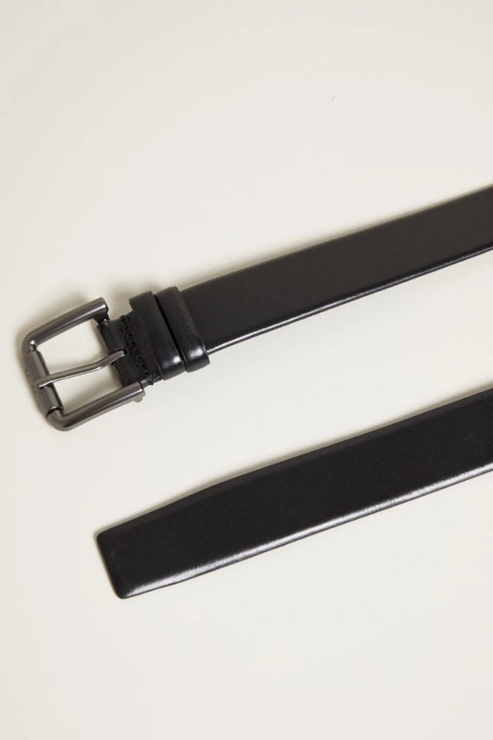 Belt in shiny leather - BLACK