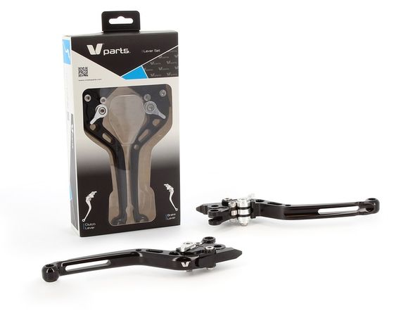 Standard Bihr brake and clutch levers, 175mm, CNC machined black/aluminum hardware with adapters, sold as a pairYAMAHA 600 FZS 600 FAZER (RJ02) - 1998 - 2003Ref: BI00403A / 1067156