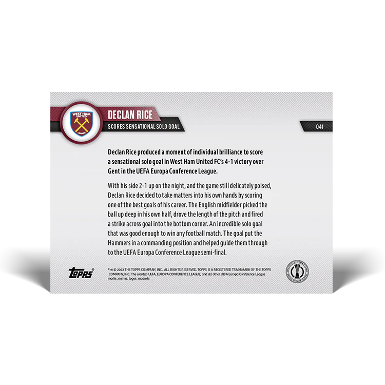 Topps UK - Scores sensational solo goal - EL TOPPS NOW® Card #41