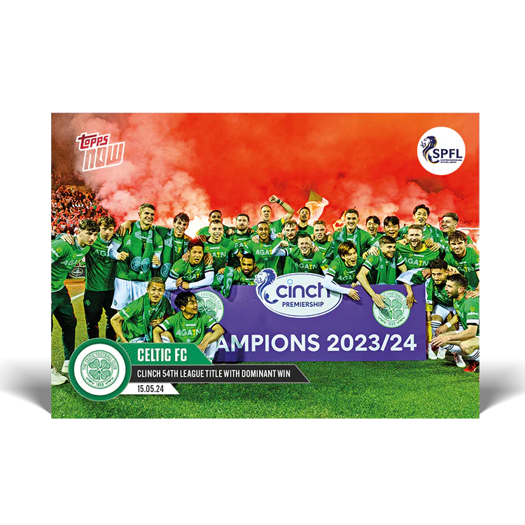 Celtic FC - Clinch 54th League title with dominant win - 23/24 SPFL TOPPS NOW® Card 2
