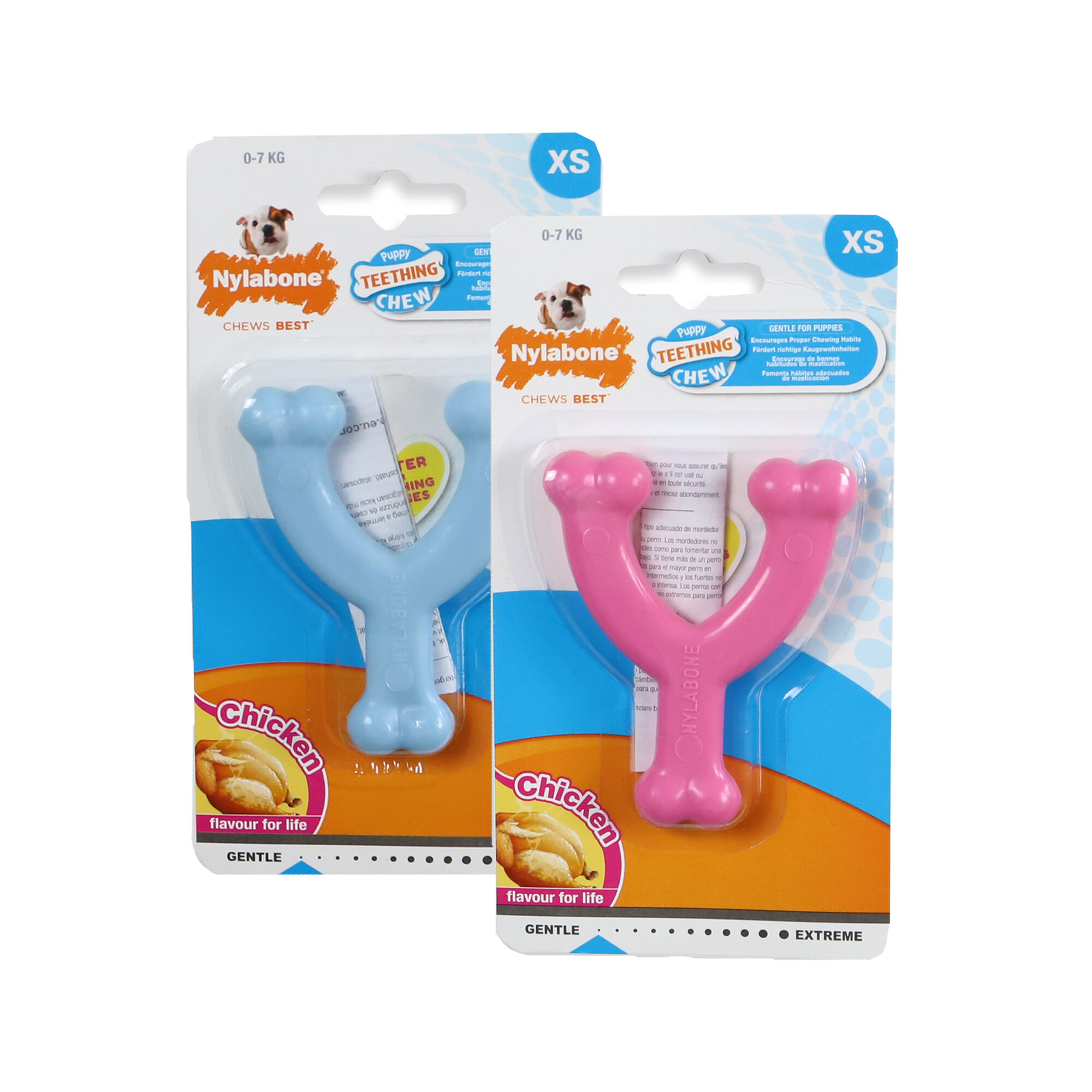 Nylabone Puppy Dental Wishbone - XS - Pink