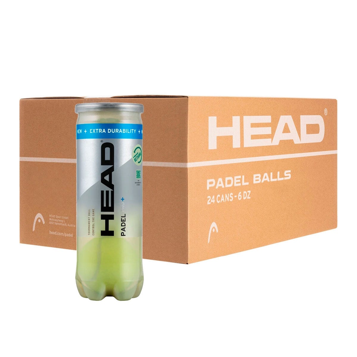24-CAN CASE OF 3 BALLS HEAD PADEL PRO +