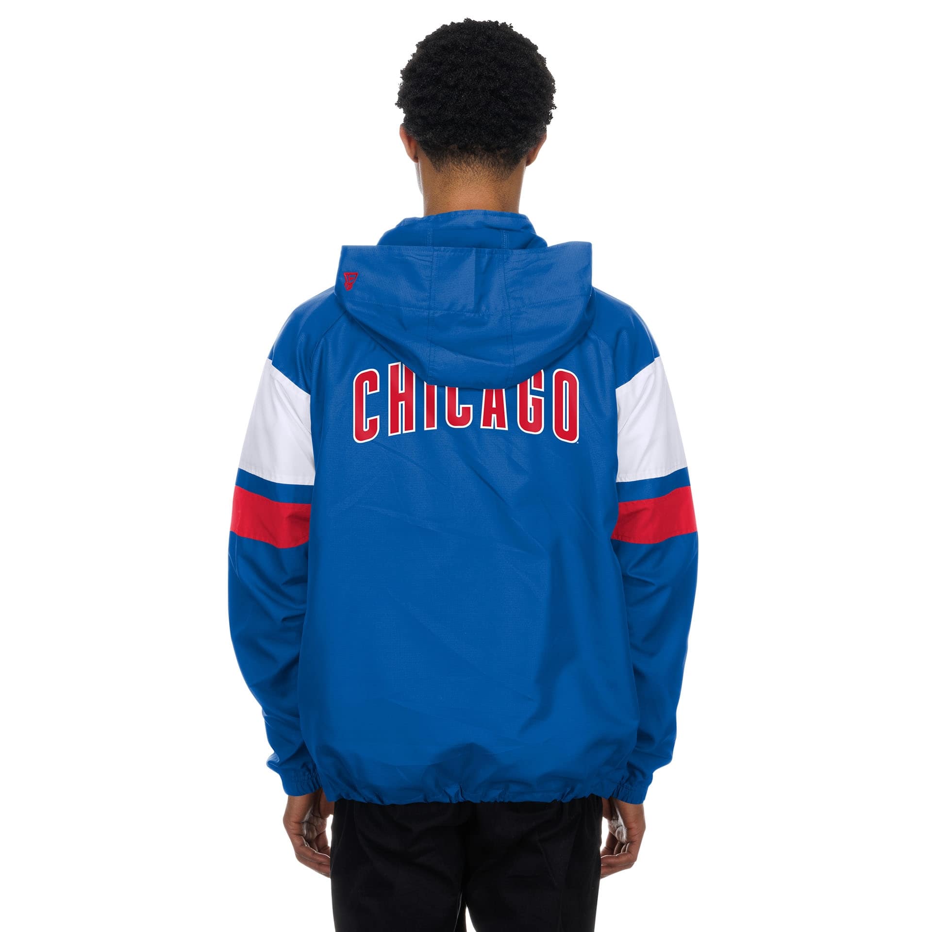 Chicago Cubs MLB Quarter Zip Windbreaker Jacket Blue
