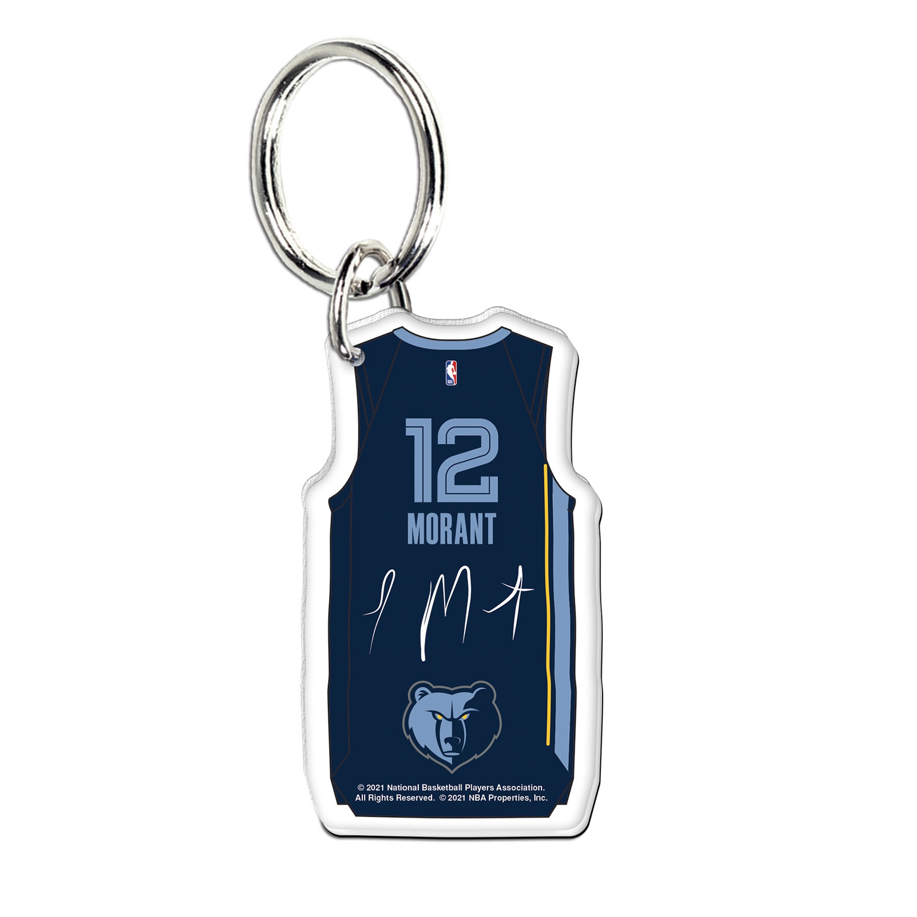 NBA Acrylic Jersey Keyring Ja Morant #12 Memphis Grizzlies