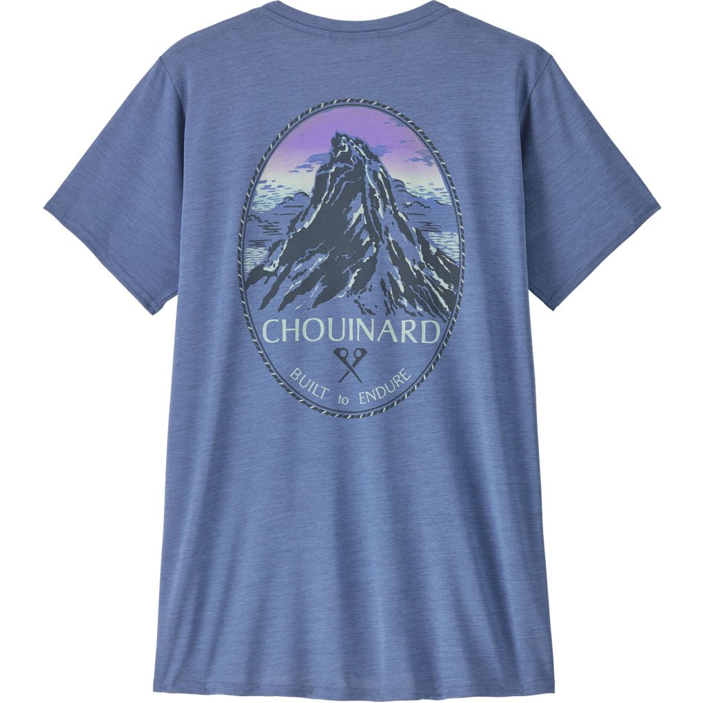 Patagonia Capilene Cool Daily Graphic T-Shirt Women - Lands - Chouinard Crest: Current Blue X-Dye