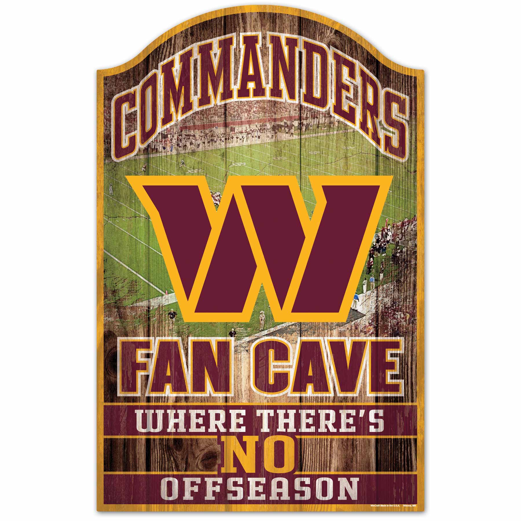 Washington Commanders WinCraft NFL Fan Cave Wood Sign