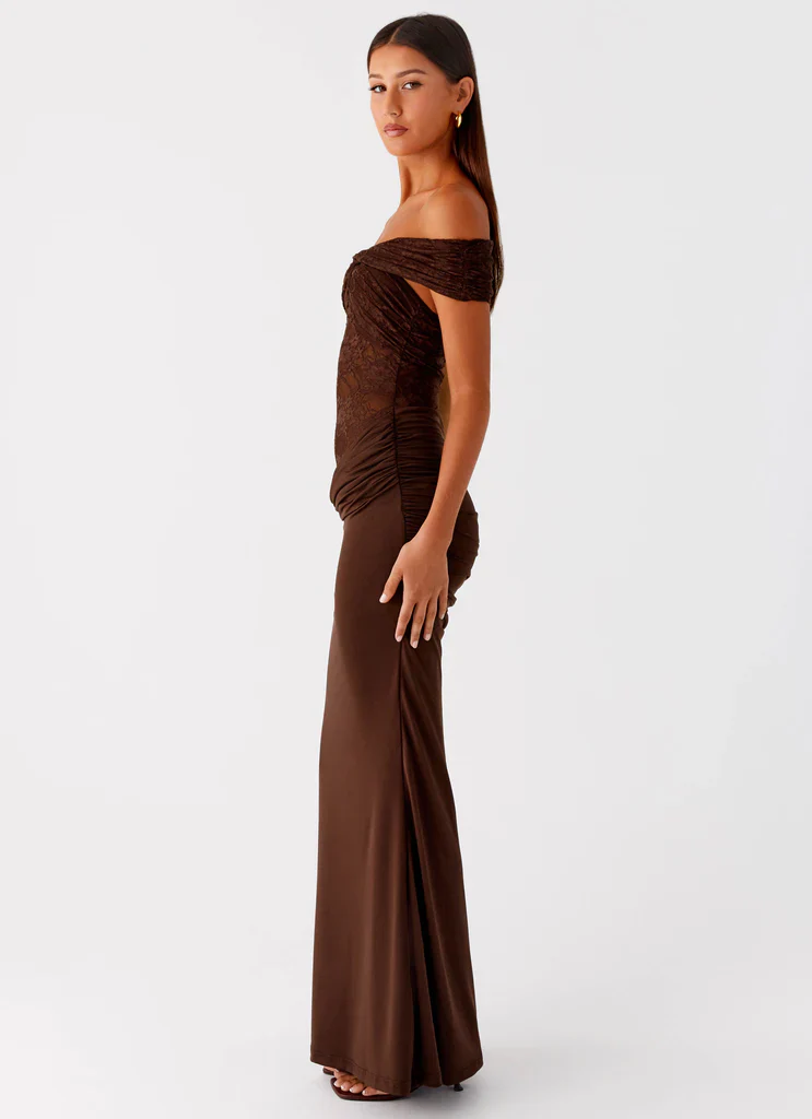 Either Way Maxi Dress - Chocolate