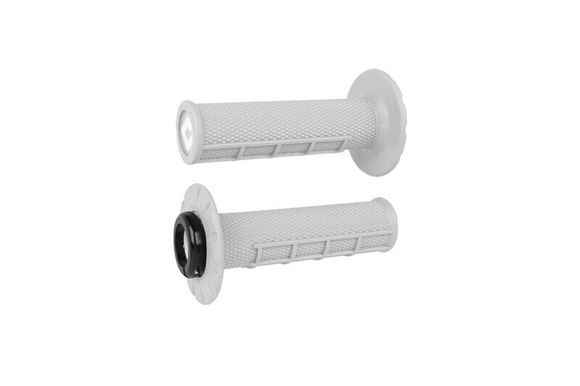 Poignées de guidon Odi ATV v2.1 Lock - On semi - gaufré blanc noir UniverselRef : ODI00183A / 1129635006