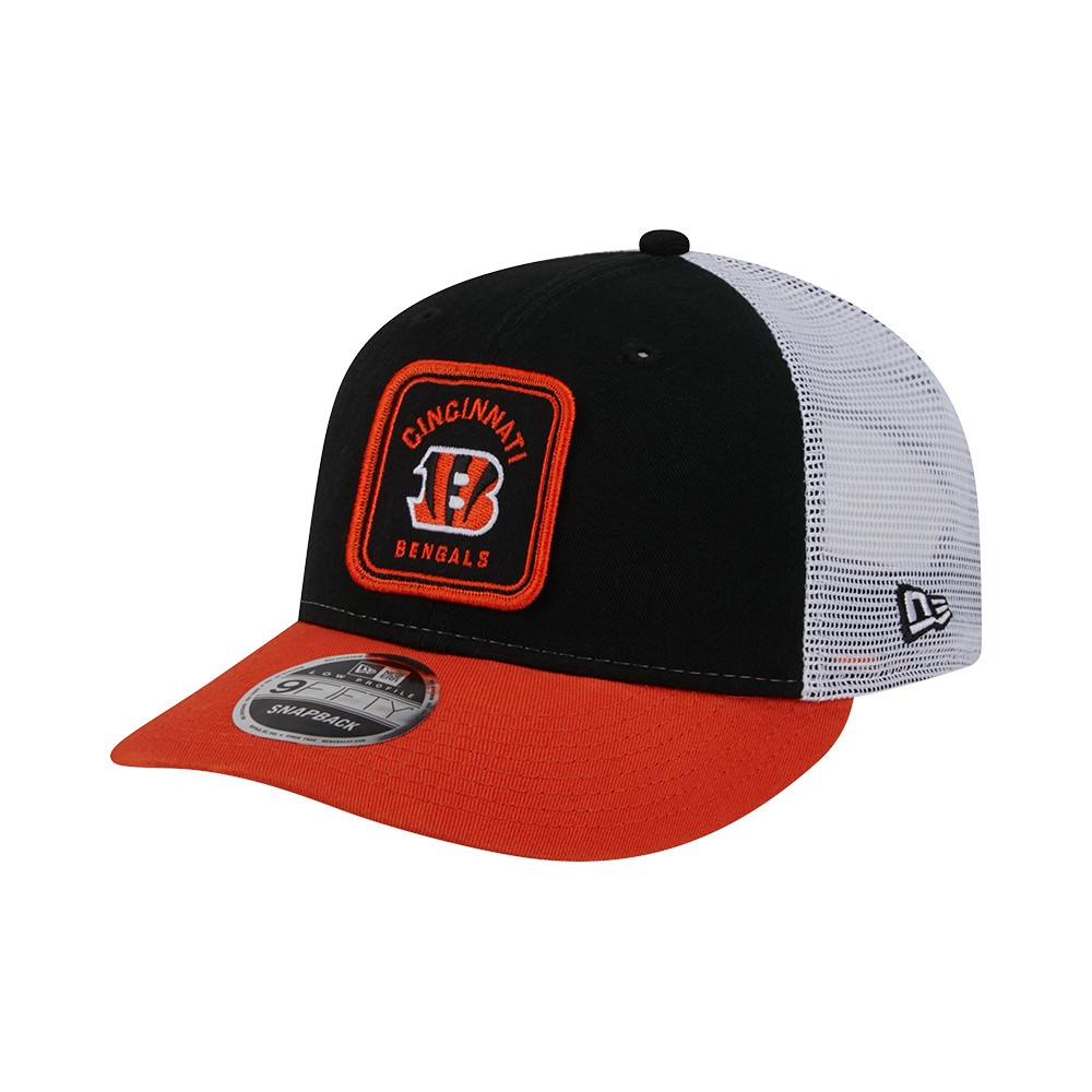 Cincinnati Bengals Patch Trucker New Era Low Profile 9FIFTY Snapback Cap