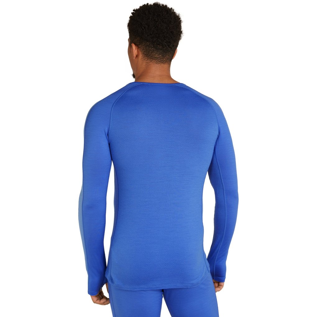 Icebreaker 200 ZoneKnit™ Merino Long Sleeve Crewe Thermal Top Men - Brilliant/Baja
