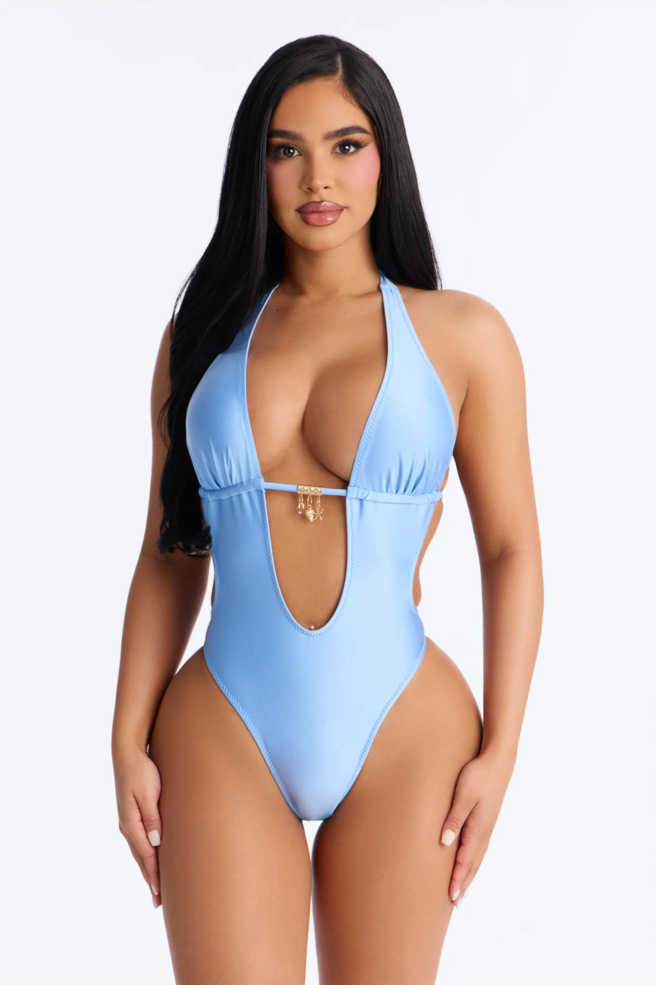 Turn It Up 1 Piece Swimsuit - Blue