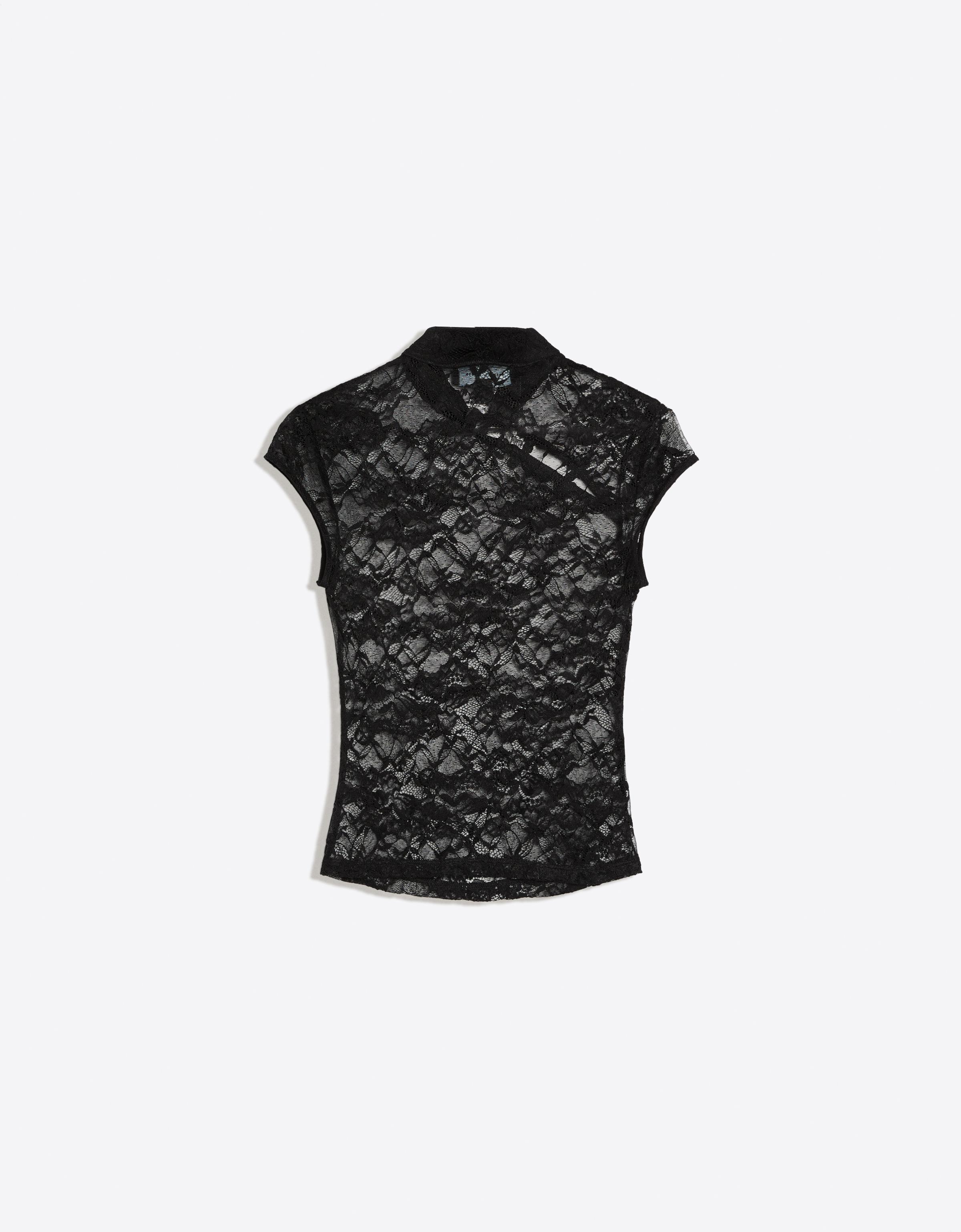 Lace Top With Clasp Fasteners