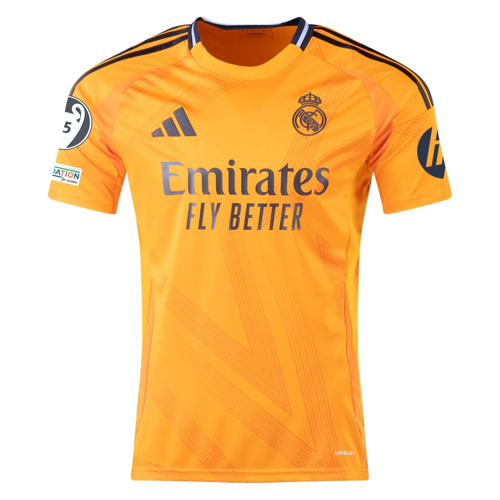 Real Madrid Luka Modric Away Jersey w/ Champions League Patches 24/25 (Crew Orange)