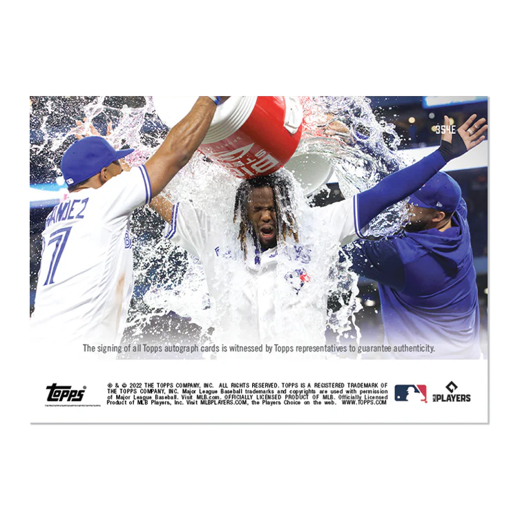 On-Card Auto # to 5 - Vladimir Guerrero Jr. - 2022 MLB TOPPS NOW® Card 354E