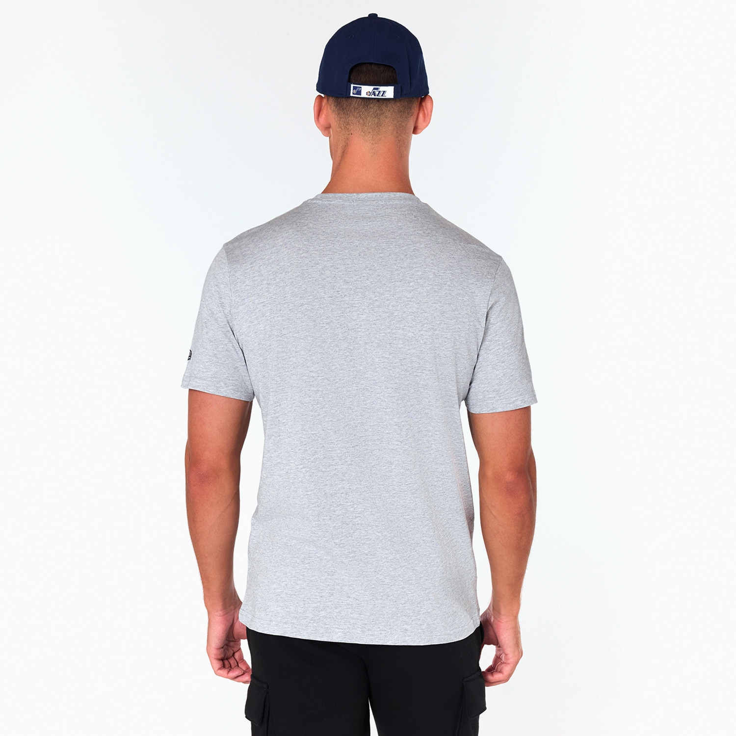Utah Jazz Team Logo New Era NBA T-Shirt Gray