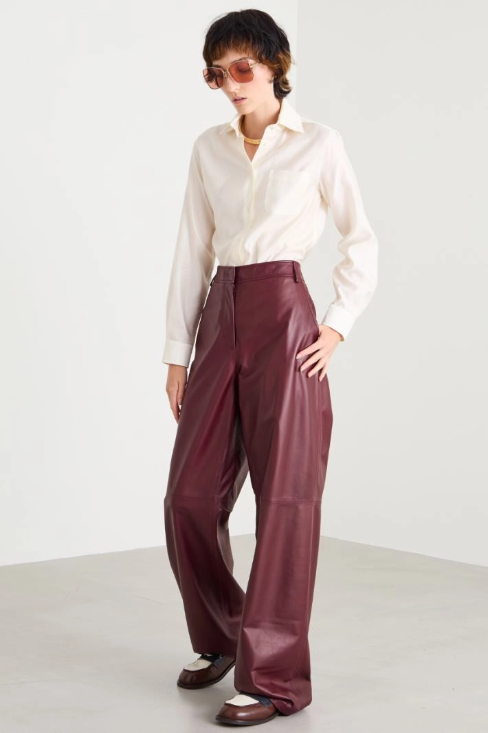 Cotton poplin shirt - IVORY