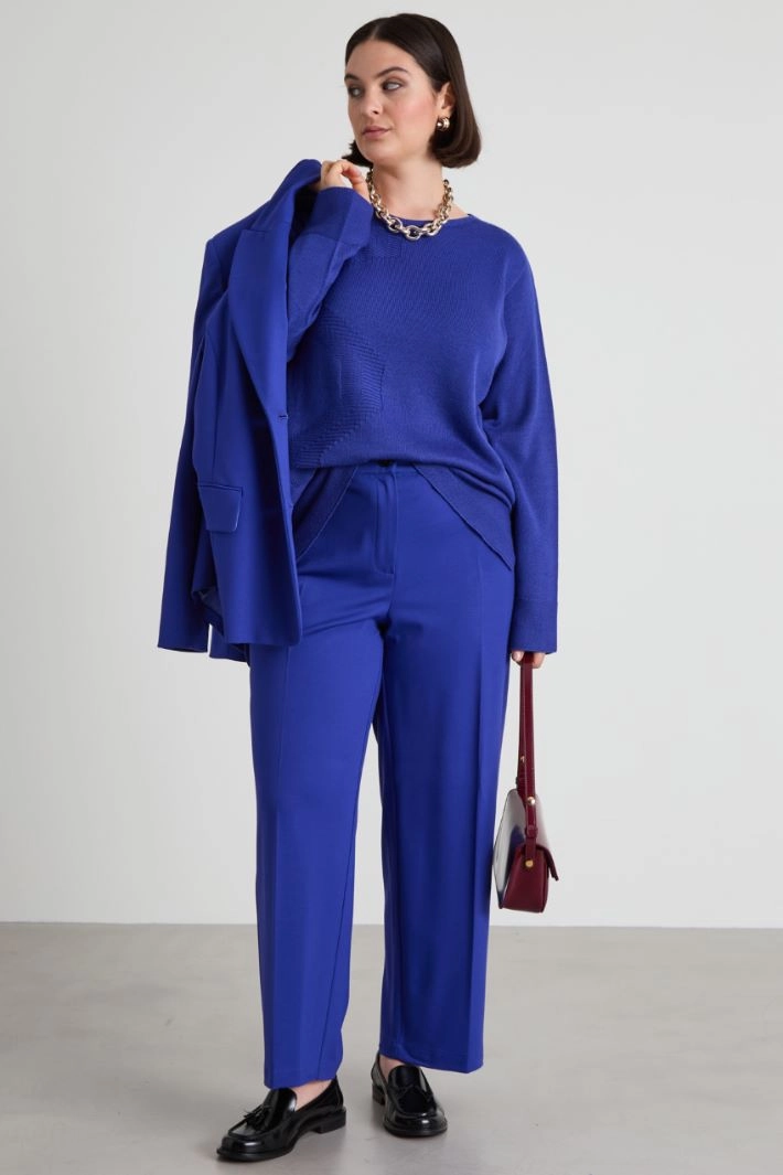 Wool yarn sweater - PURPLE