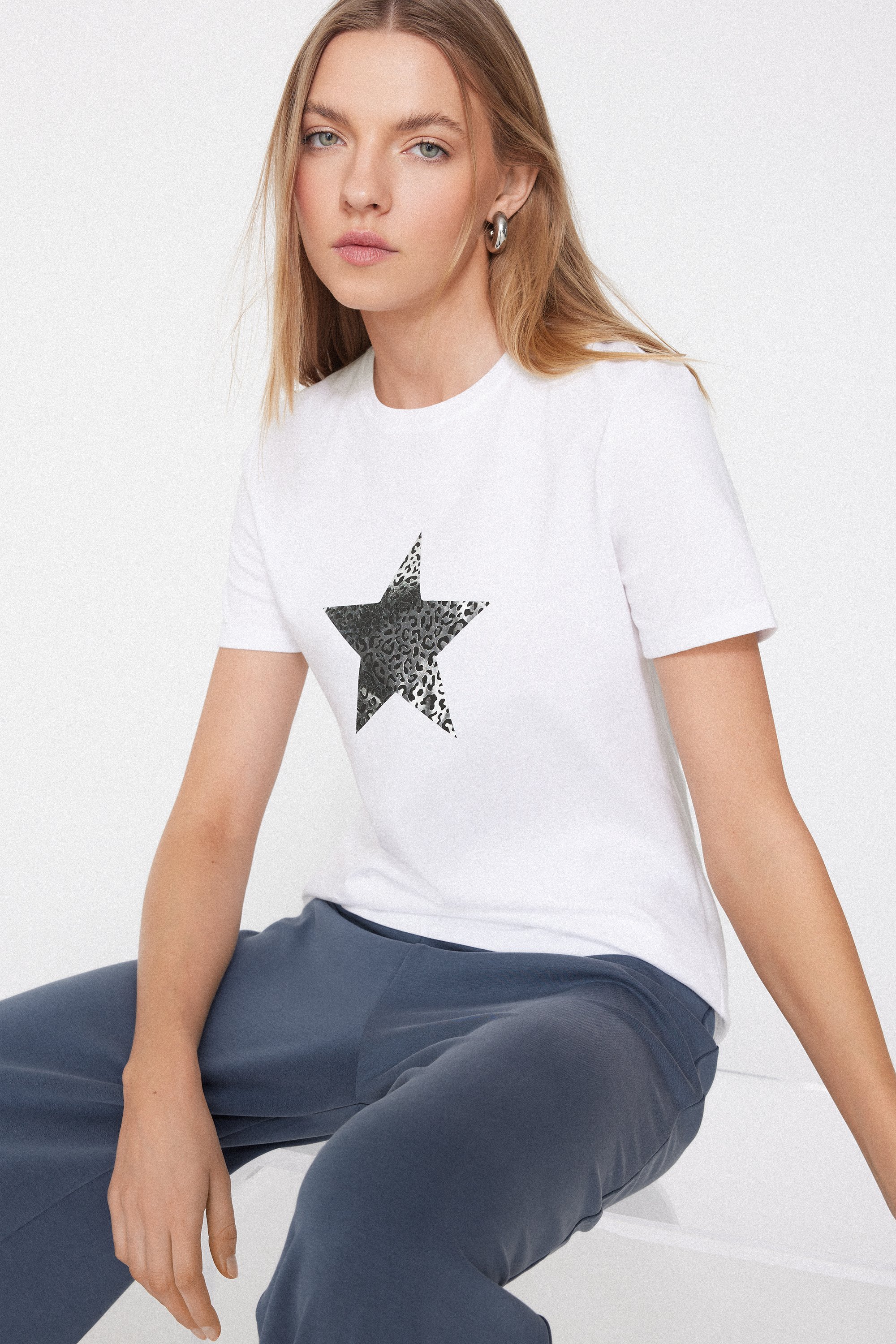 100% Cotton T-Shirt with Print