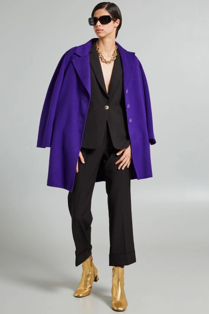 Double wool coat - VIOLET