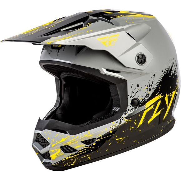 Fly KINETIC cross helmet - DRIP - CHILDREN - Gray / GrayRef: FL1880