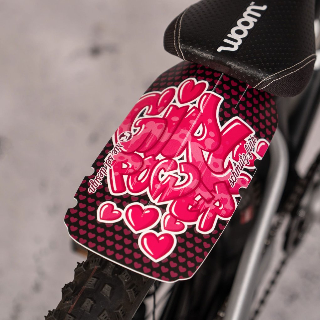 rie:sel design schmutz:fink Fender for Children Saddles - power girl