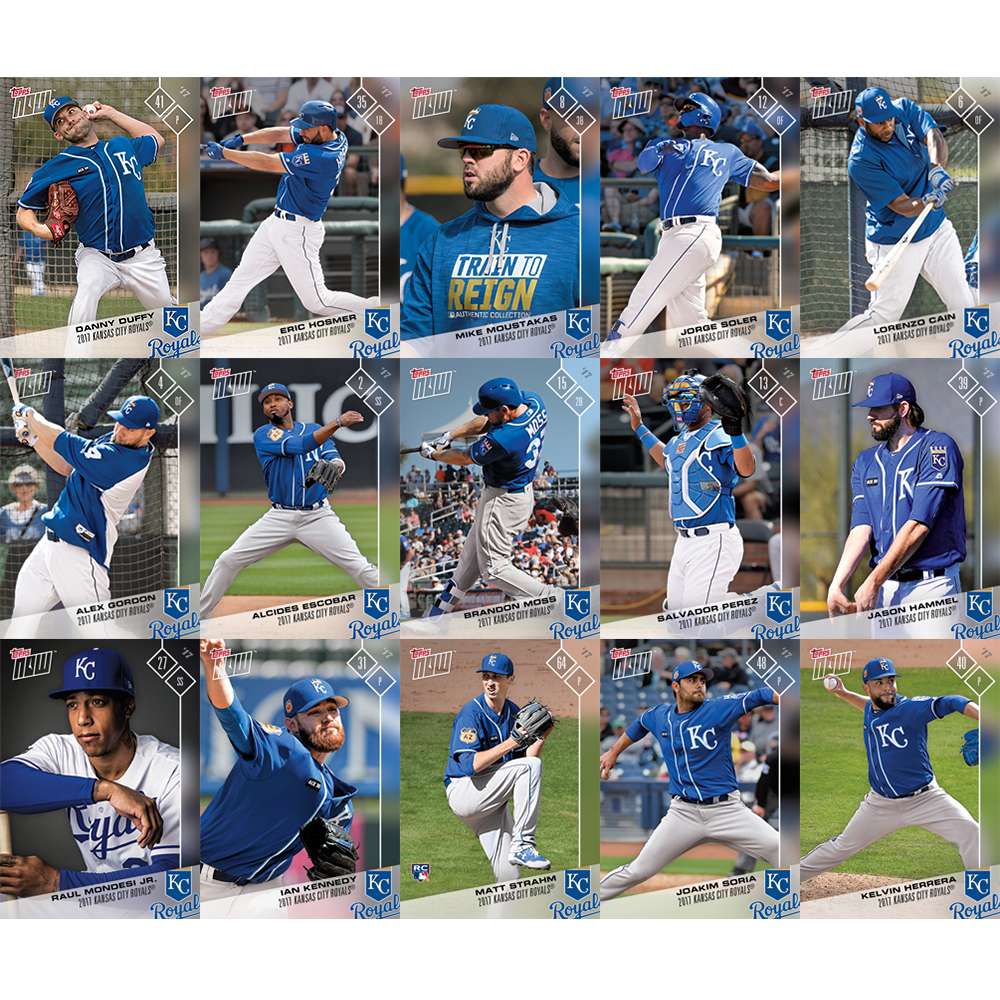2017 Kansas City Royals TOPPS NOW® Road To Opening Day 15-Card Team Set - Print Run: 85 Sets