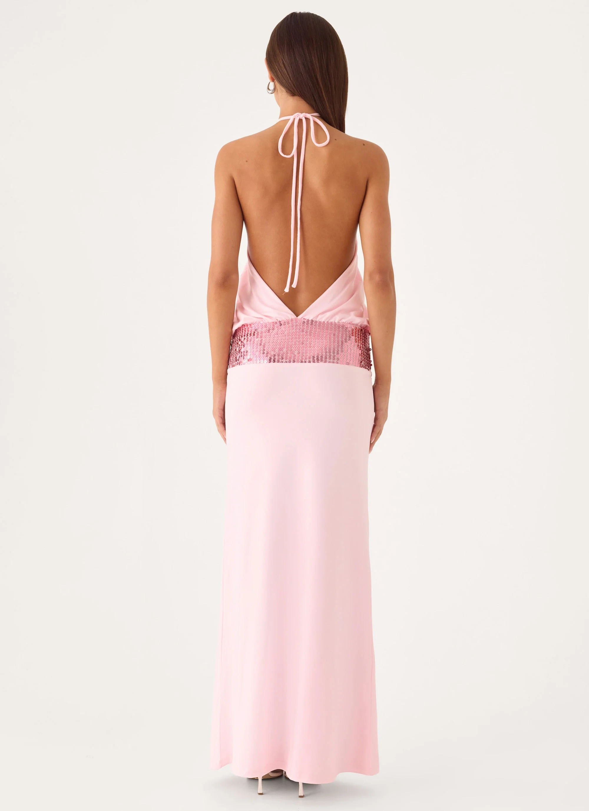 Marcie Halter Maxi Dress - Pink