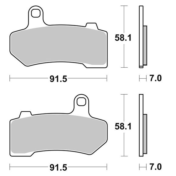 SBS 830H.HS Sinter Sintered Metal Front brake padsRef: 830H.HS / 830070