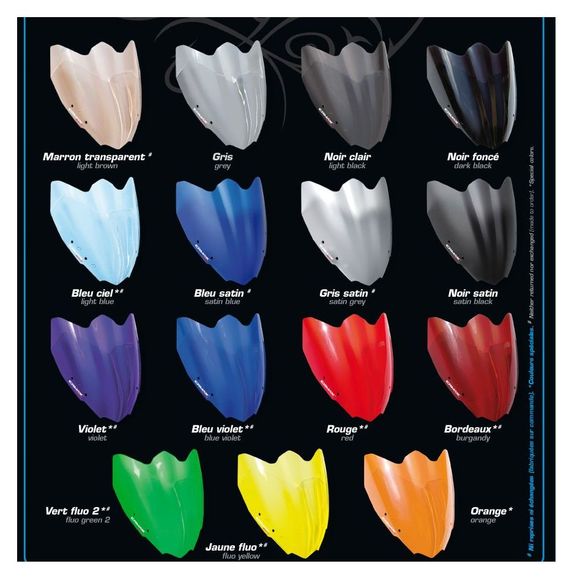 Ermax High protection windshield + 10 cm - BrownRef: EM1011