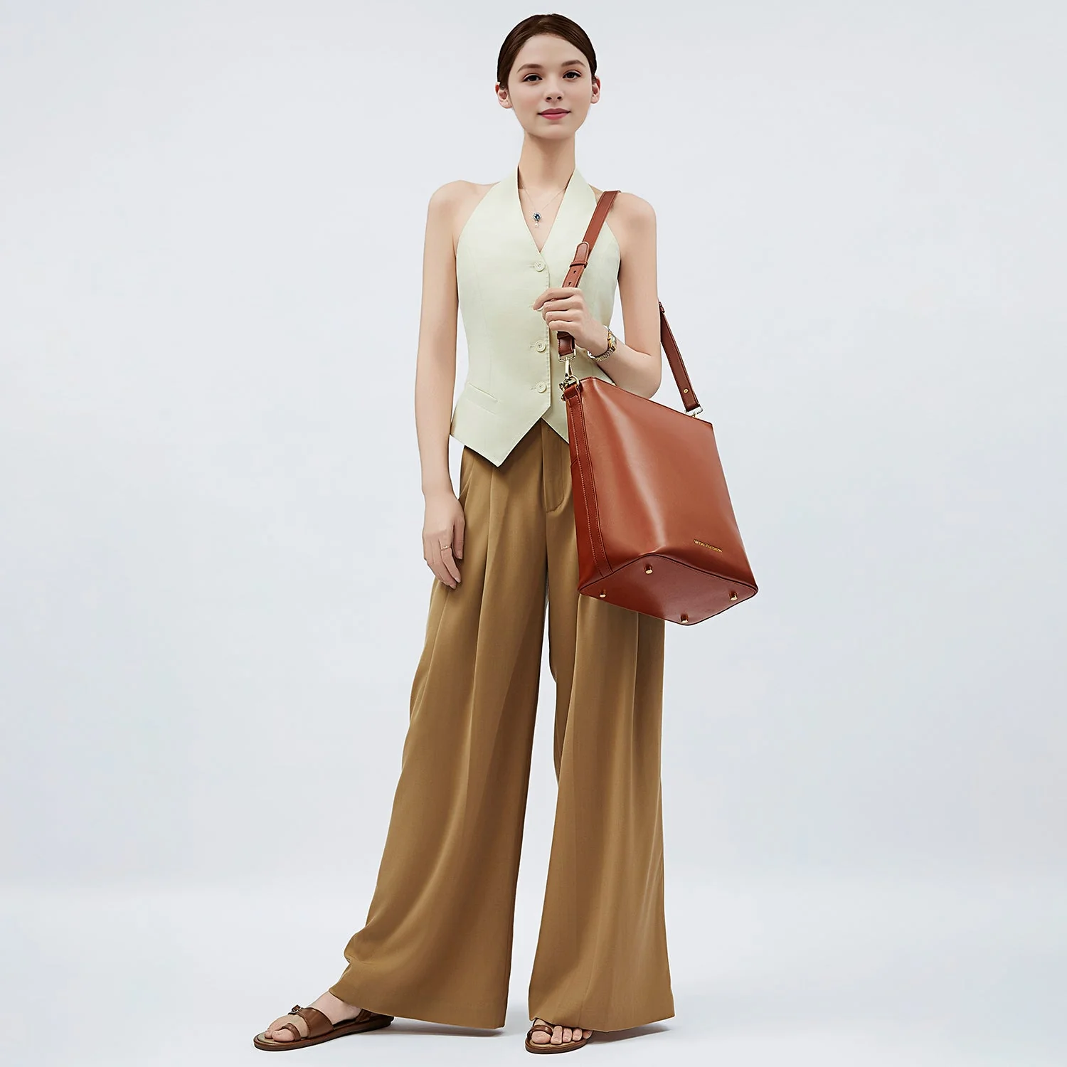 Business & Laptop Handbag Kloey Red Brown