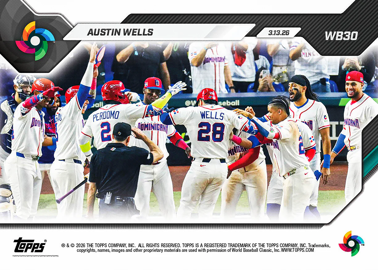 Austin Wells - 2026 World Baseball Classic Topps NOW® - Card 30 - PR: 913