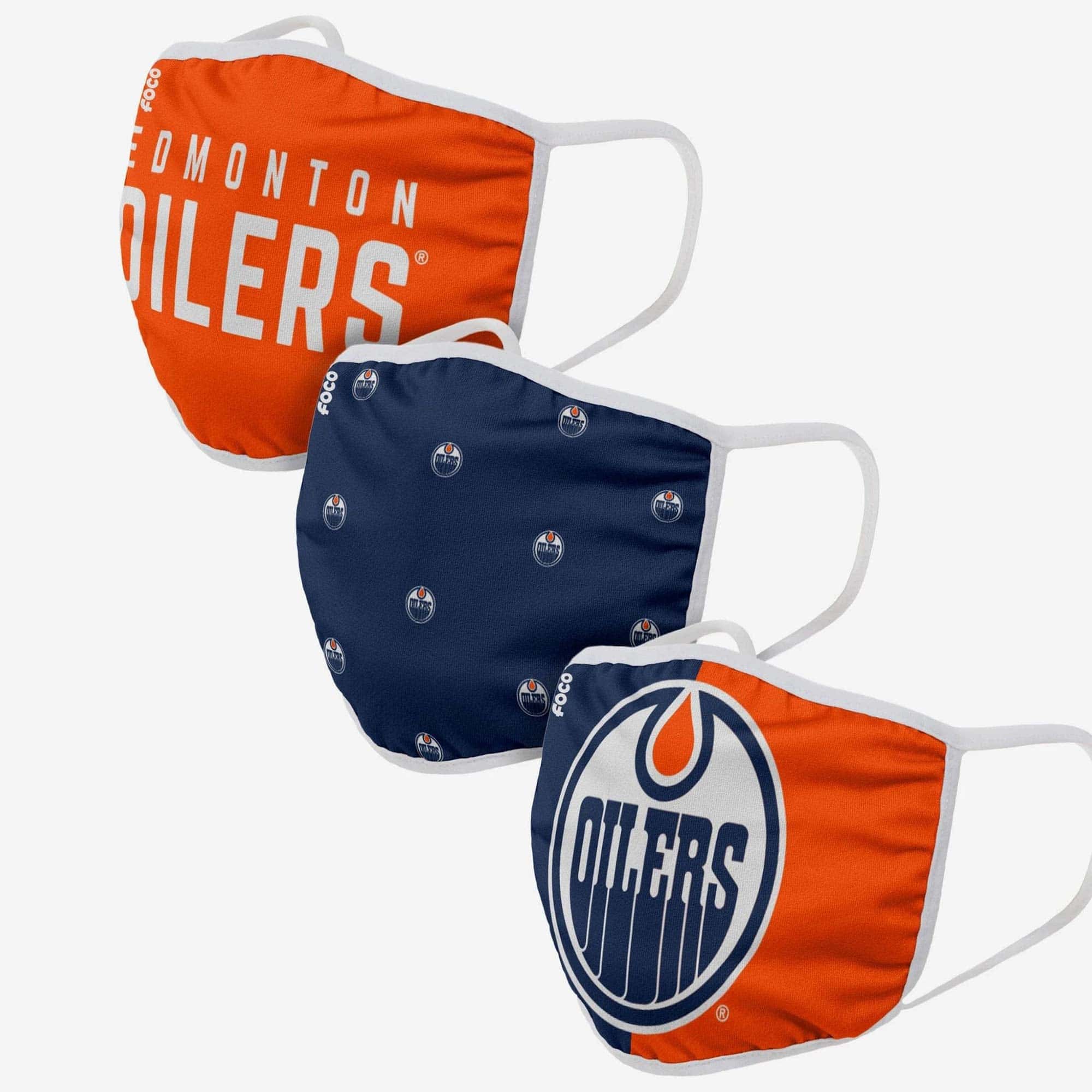 Edmonton Oilers Face Covering NHL Face Mask (3-Pack)
