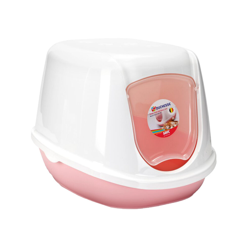 Savic Duchesse Litter Box - Kitten - Pink/White - 44 x 35 x 32 cm