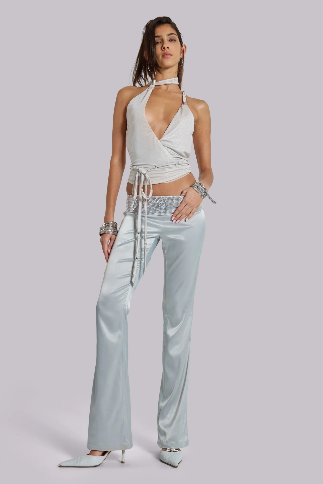Eder Metallic Asymmetric Top