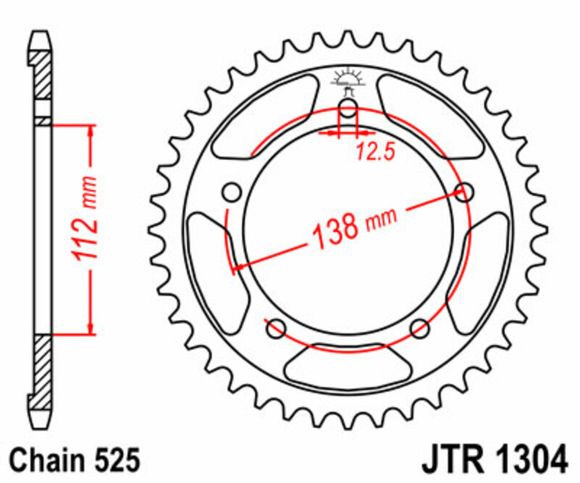 Couronne JT. acier standard 1304 - 525Ref : JTC00216A / 1075496007