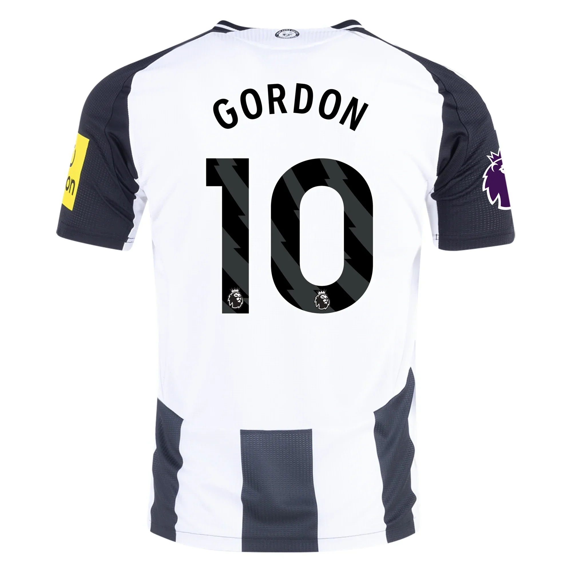Newcastle United Authentic Anthony Gordon Home Jersey w/ EPL Patch 24/25 (Black/White)