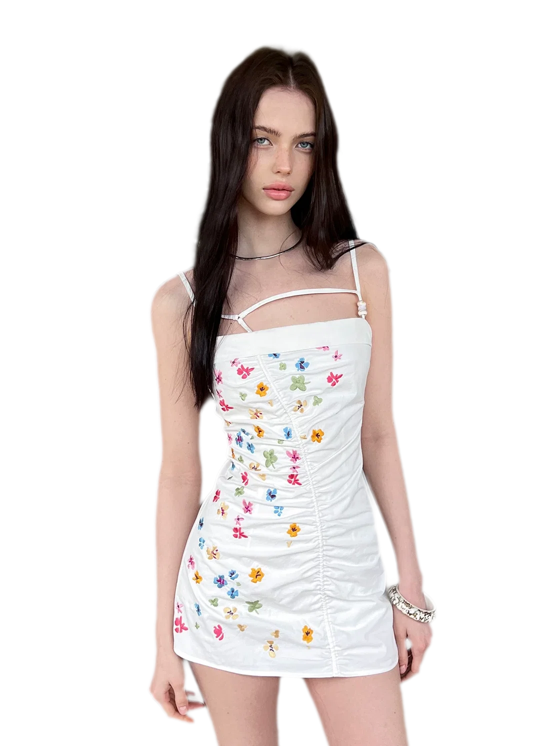 Vintage Embroidered Sleeveless Dress
