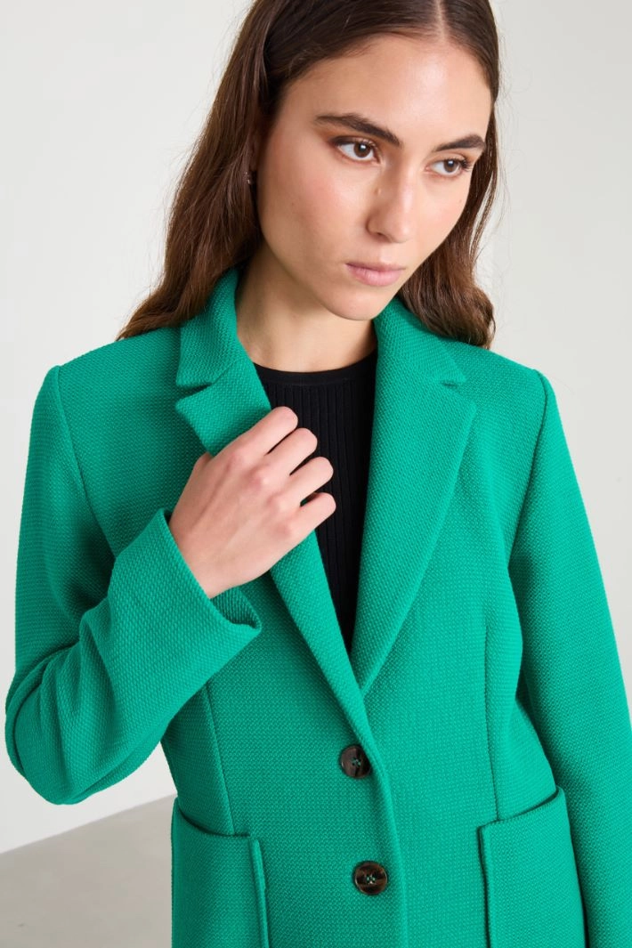 Basketweave blazer - LIGHT GREEN