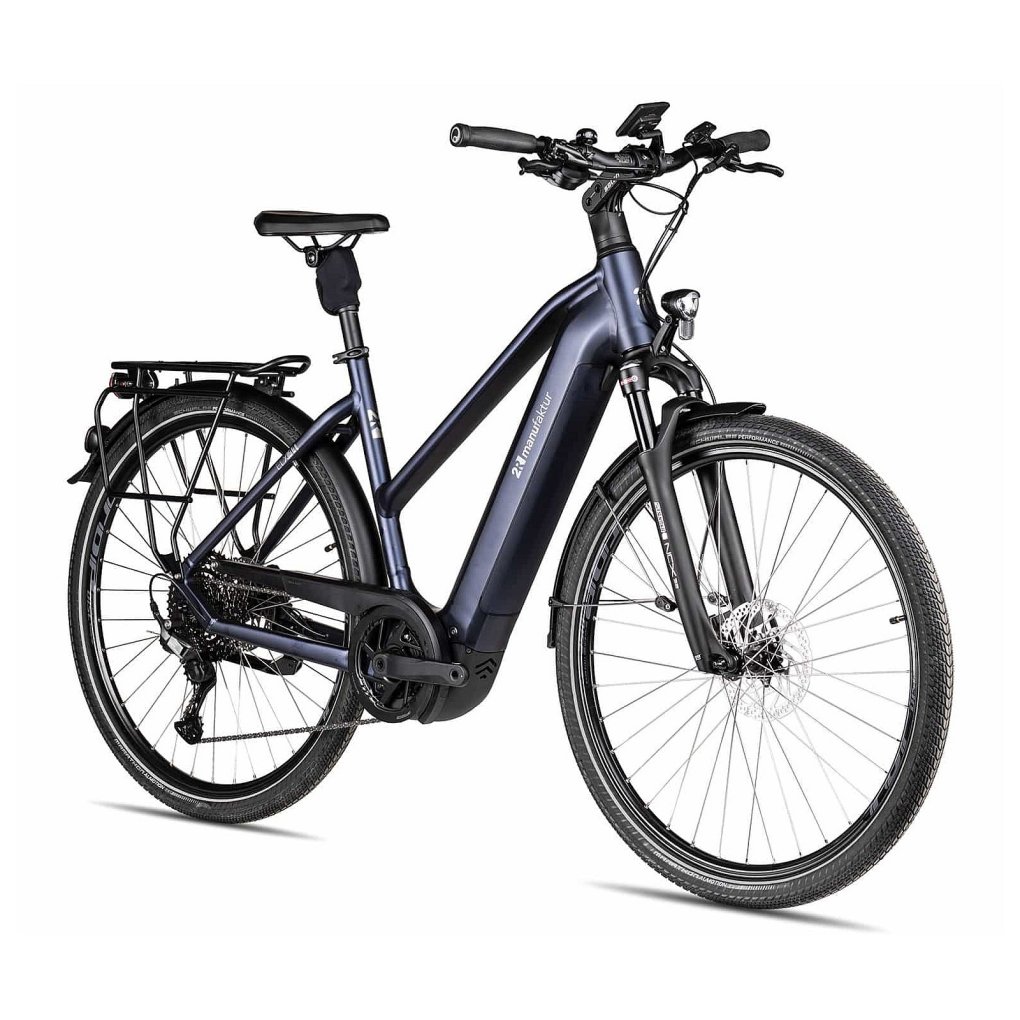 2R Manufaktur ELX 11 Trapez - Electric Touring Bike - 2026 - matt blue-black / silver / titanium