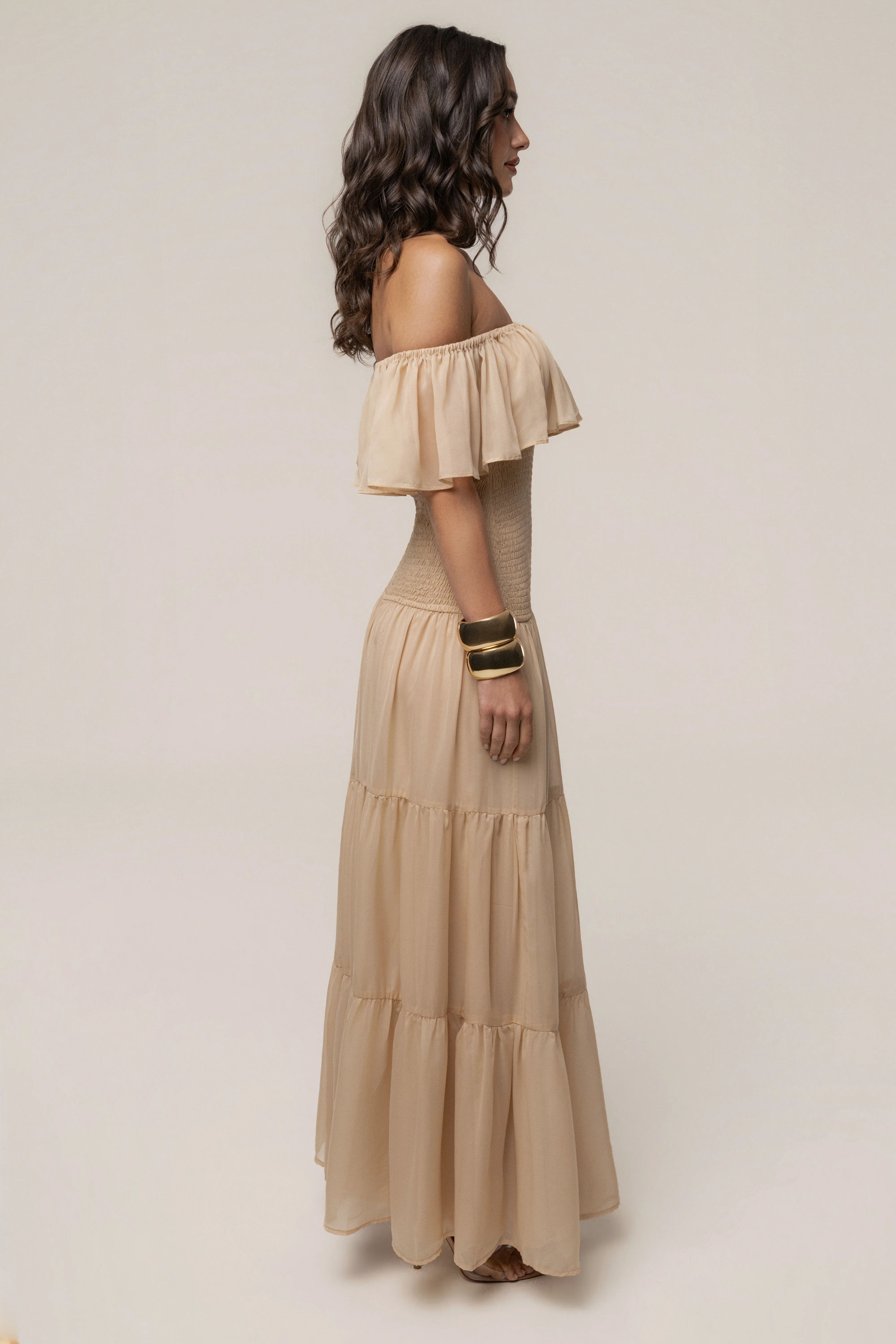 Sand Seaside Drift Maxi Dress