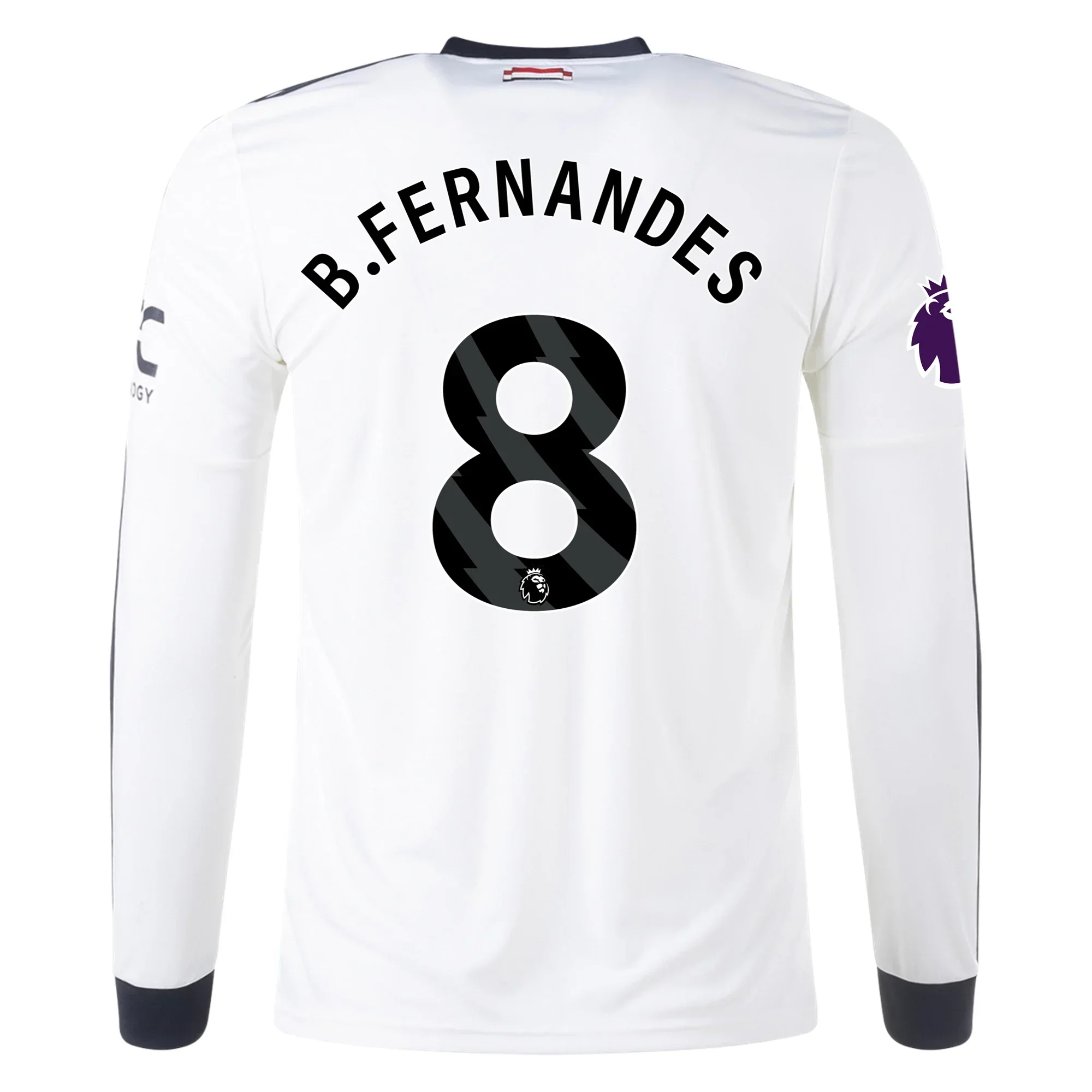 Manchester United Bruno Fernandes Third Long Sleeve Jersey w/ EPL Patch 24/25 (Off White)