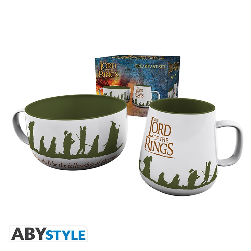 LORD OF THE RINGS Breakfast Set Mug + Bowl Fellowship