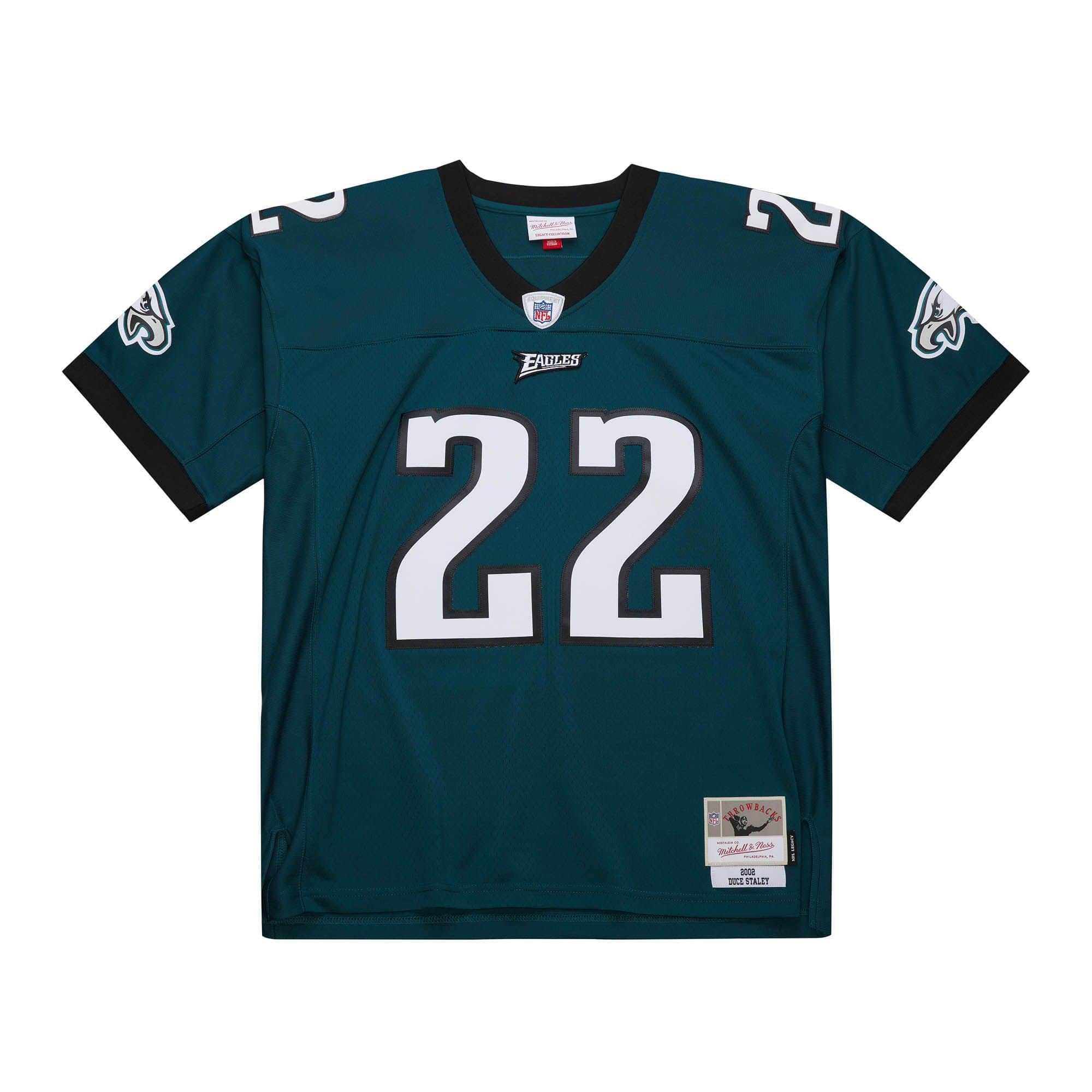 Deuce Staley #22 Philadelphia Eagles 2002 Legacy Throwback NFL Jersey Green
